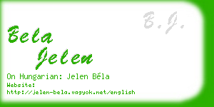 bela jelen business card