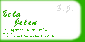 bela jelen business card